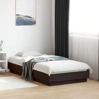 Bedframe met LED-verlichting zwart 75x190 cm - thumbnail
