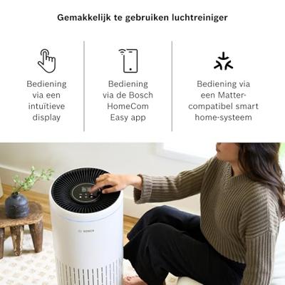 Bosch Home Comfort 7733703377 Air 6000i Luchtreiniger 125 m² Wit, Zwart