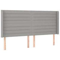 Boxspring met matras en LED stof lichtgrijs 200x200 cm - thumbnail