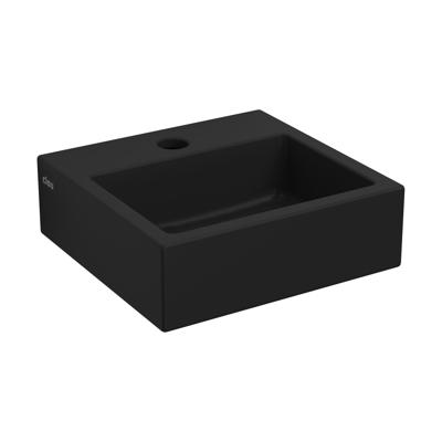 Fontein Clou Flush 1 28x27x9cm Keramiek Mat Zwart (Met Kraangat) Fontein Clou Flush 1 28x27x9cm Keramiek Mat Zwart (Met Kraangat)