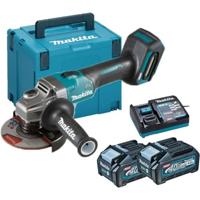 Makita GA005GM201 40V Max Haakse slijper 125 mm 4,0 Ah accu (2 st), lader, Mbox - GA005GM201 - thumbnail