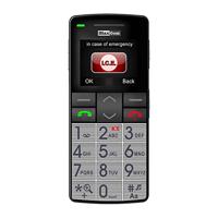 Maxcom MM 715 grote toetsen mobiele telefoon met noodoproeparmband (4,5 cm (1,8 inch) kleurendisplay, groot telefoonboek (300), FM-radio, 1,3 megapixel camera, WAP, bluetooth) zilver/zwart - thumbnail