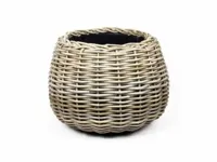 Van der Leeden Mandwerk BV drypot tina rotan d55h44cm grijs - thumbnail