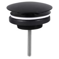 Differnz afvoer plug always open mat zwart - thumbnail