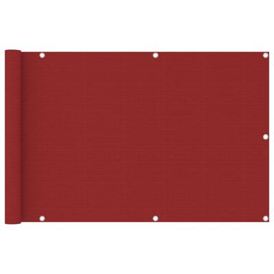 Balkonscherm 90x400 cm HDPE rood