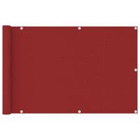 Balkonscherm 90x400 cm HDPE rood - thumbnail