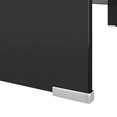 TV-meubel/monitorverhoger zwart 100x30x13 cm glas TV-meubel/monitorverhoger zwart 100x30x13 cm glas