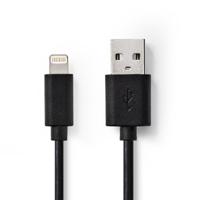 Nedis Lightning Kabel | Apple Lightning 8- Pins naar USB-A Male | 1 m | 1 stuks - CCGB39300BK10 CCGB39300BK10 - thumbnail