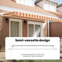 VidaXL Inklapbaar zonnescherm multikleur 400 x 200 cm - thumbnail