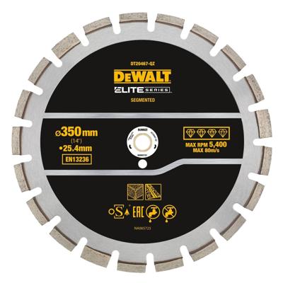 DeWalt DT20467-QZ Elite Diamantblad | Gesegmenteerd | 355 mm |Asfalt - DT20467-QZ DeWalt DT20467-QZ Elite Diamantblad | Gesegmenteerd | 355 mm |Asfalt - DT20467-QZ