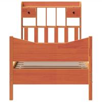 Bedframe zonder matras massief grenenhout wasbruin 75x190 cm - thumbnail