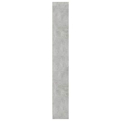 Boekenkast met 5 schappen 40x24x175 cm bewerkt hout betongrijs