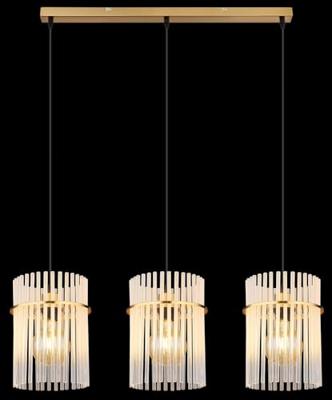 Globo Zwarte hanglampGorley gekleurd glas 3-lichts - 15698-3HMM