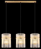 Globo Zwarte hanglampGorley gekleurd glas 3-lichts - 15698-3HMM - thumbnail