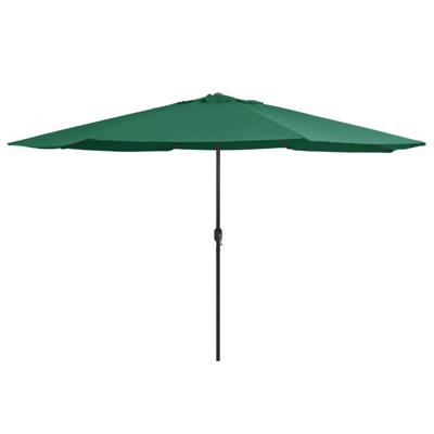 Parasol met metalen paal 390 cm groen