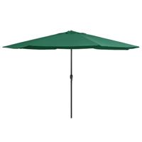 Parasol met metalen paal 390 cm groen - thumbnail