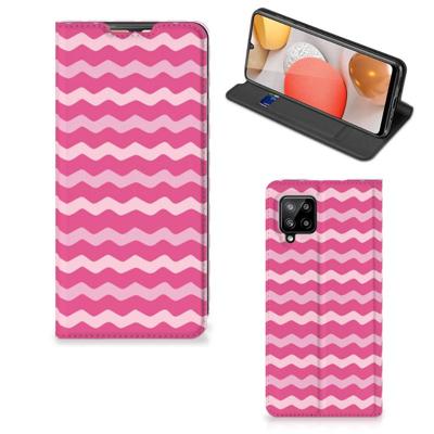 Samsung Galaxy A42 | Hoesje met Magneet | Waves Pink