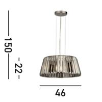 Searchlight Hanglamp GlasTiara - 2895-5SM - thumbnail