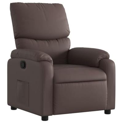 Fauteuil verstelbaar kunstleer bruin