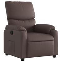 Fauteuil verstelbaar kunstleer bruin - thumbnail