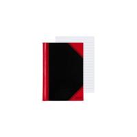 Notitieboek bantex zwart/rood a6 lijn 70gr 96vel | 6 stuks - thumbnail
