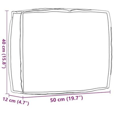 VidaXL Kussen blad bladpatroon 50 x 40 x 12 cm oxford stof