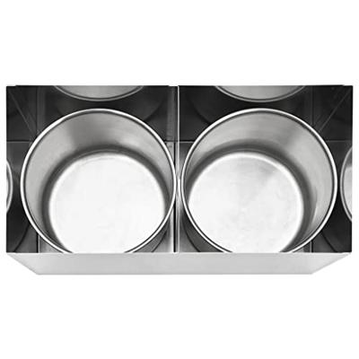 VidaXL Sausdispenser 2x3,5 l roestvrij staal
