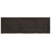 Tafelblad 120x40x(2-6)cm behandeld eikenhout donkerbruin - thumbnail