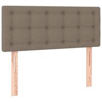 Boxspring met matras stof taupe 80x200 cm - thumbnail