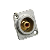 Amphenol ACJD-RED RCA Socket | Type D | Shell Behuizing | Rood - thumbnail