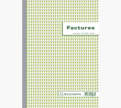 Exacompta facturen, ft 29,7 x 21 cm, dupli, Franstalig