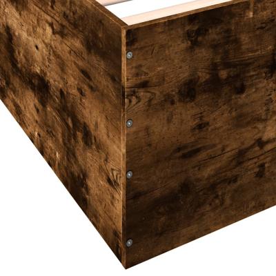 Bedframe bewerkt hout gerookt eikenkleurig 75x190 cm