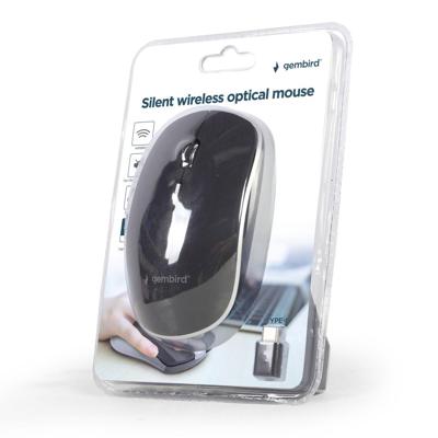 Fluisterstille draadloze optische muis, USB-C zwart