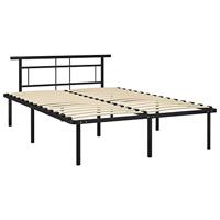 Bedframe metaal zwart 160x200 cm - thumbnail