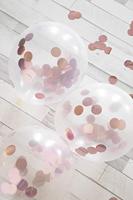 Confetti Ballonnen Rosé Goud (4st) - thumbnail