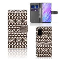 Samsung Galaxy S20 Telefoon Hoesje Aztec Brown - thumbnail