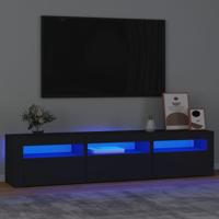Tv-meubel met LED-verlichting 180x35x40 cm zwart - thumbnail
