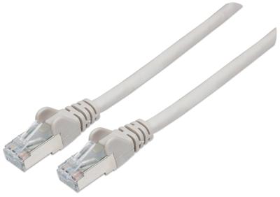 Intellinet 317191 RJ45 Netwerkkabel, patchkabel CAT 6A S/FTP 3.00 m Grijs Folie afscherming, Afscherming gevlochten, Halogeenvrij 1 stuk(s)