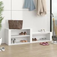 VidaXL Schoenenkast 150x35x45 cm bewerkt hout wit - thumbnail