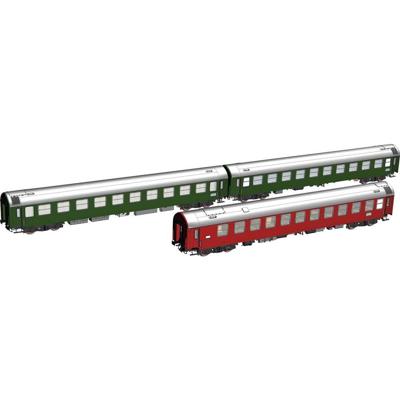 Piko H0 58221 H0 3-delige set Y-rijtuigen D 300 set 2 van de DR Piko H0 58221 H0 3-delige set Y-rijtuigen D 300 set 2 van de DR