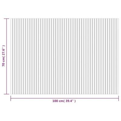 Vloerkleed rechthoekig 70x100 cm bamboe grijs