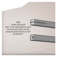 Intersteel Deurkrukstift beide zijden zaagsnede 8x150mm - thumbnail