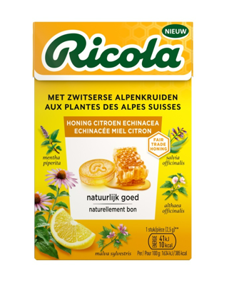 Ricola Kruidenpastilles Honing Citroen Echinacea Ricola Kruidenpastilles Honing Citroen Echinacea