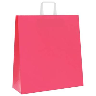 VidaXL Papieren zakken 250 st met hengsels 45x17x48 cm roze