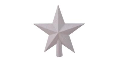 Piek plc ster l4.2b19h19 cm wit/iris kerst Decoris - Decoris