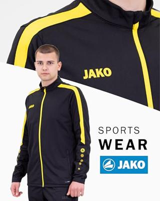 JAKO M9123K Trainingspak Polyester Power Kids - Zwart/Citroen - 152
