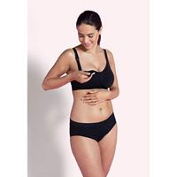 Gewatteerde borstvoedings- & zwangerschapsbeha zonder naden CARRIWELL zwart - thumbnail