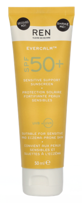 REN Evercalm Sensitive Support Sunscreen SPF50+ 50 ml