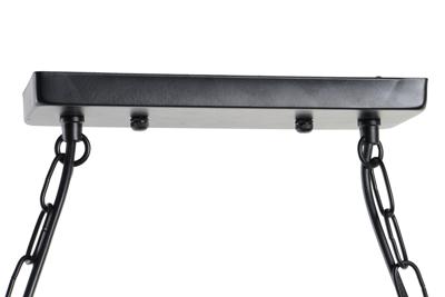 Plafondlamp DKD Home Decor Natuurlijk Zwart Metaal Touw 50 W (85 x 18 x 20 cm)