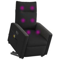 Sta-op-massagestoel elektrisch verstelbaar stof zwart - thumbnail